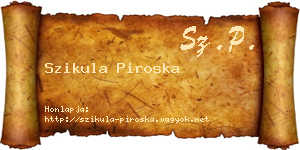Szikula Piroska névjegykártya