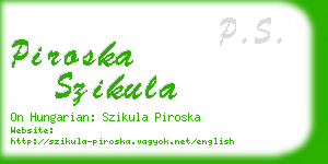 piroska szikula business card